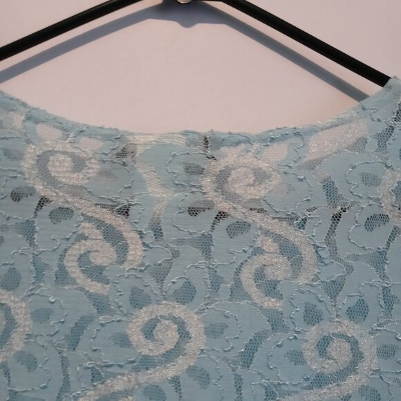 Vintage Women's Wear About Lace Tulle Semi-Sheer Top Size Large - Picture 6 of 7